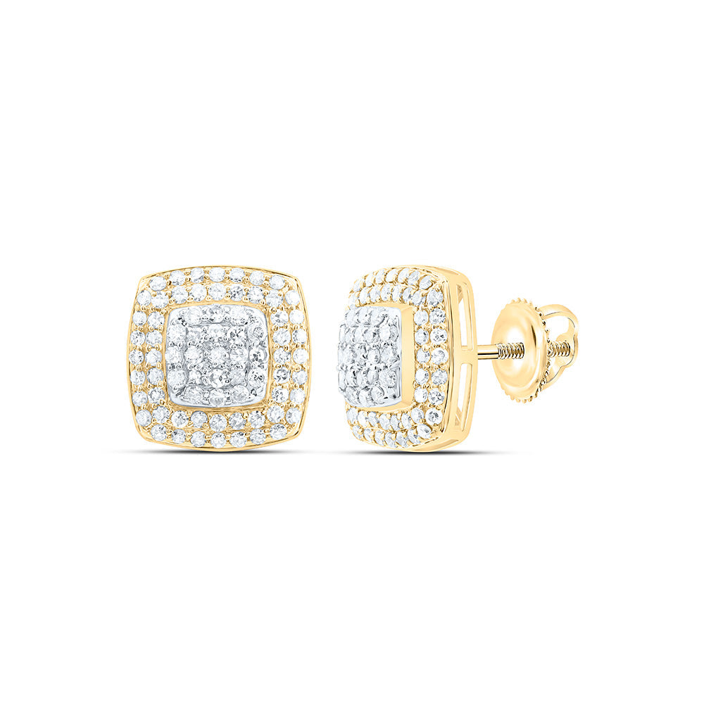 5/8CTW-NAT DIA NK FASHION CUSHION EARRING Daisy Joyeria
