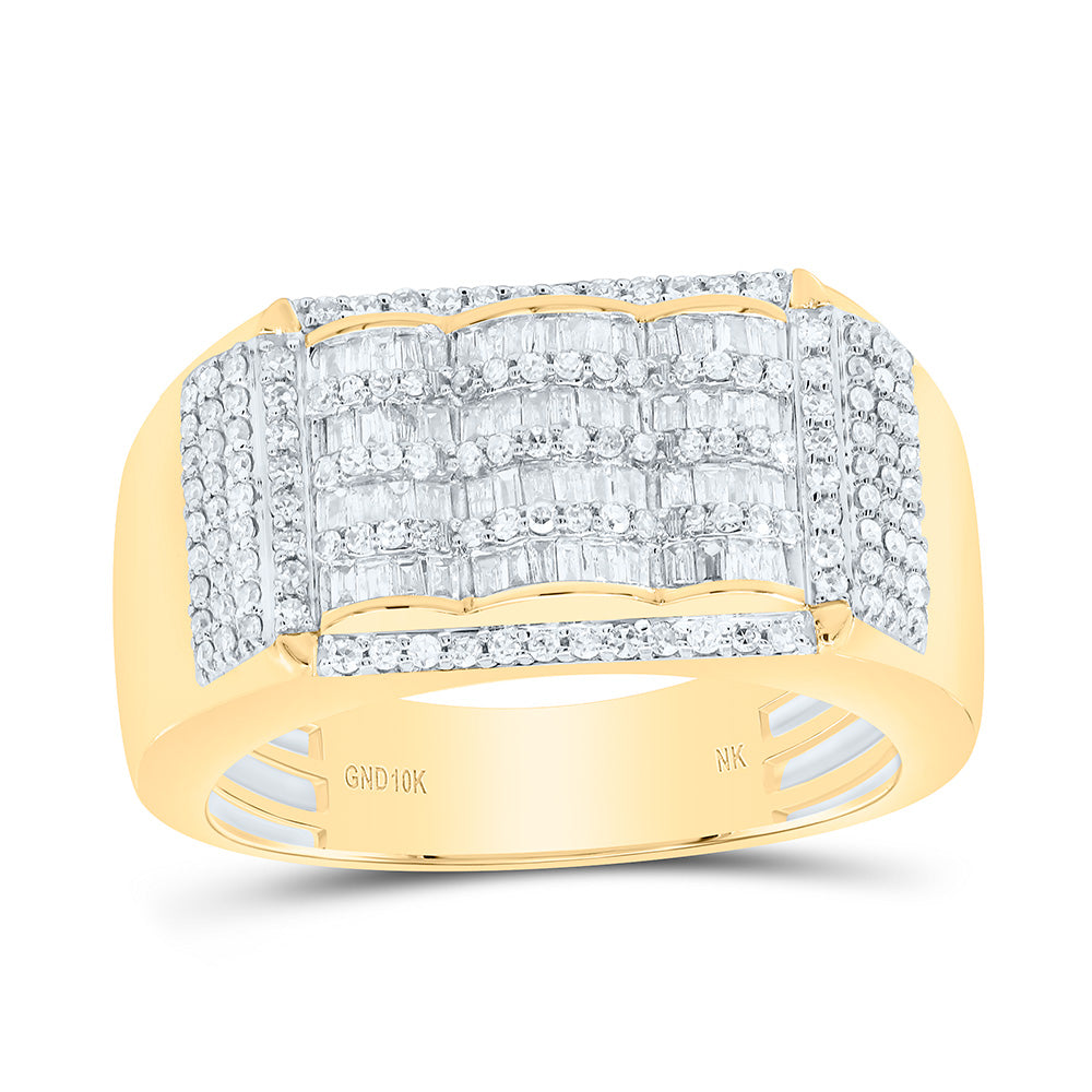 3/4CTW-NAT DIA NK MENS RING Daisy Joyeria