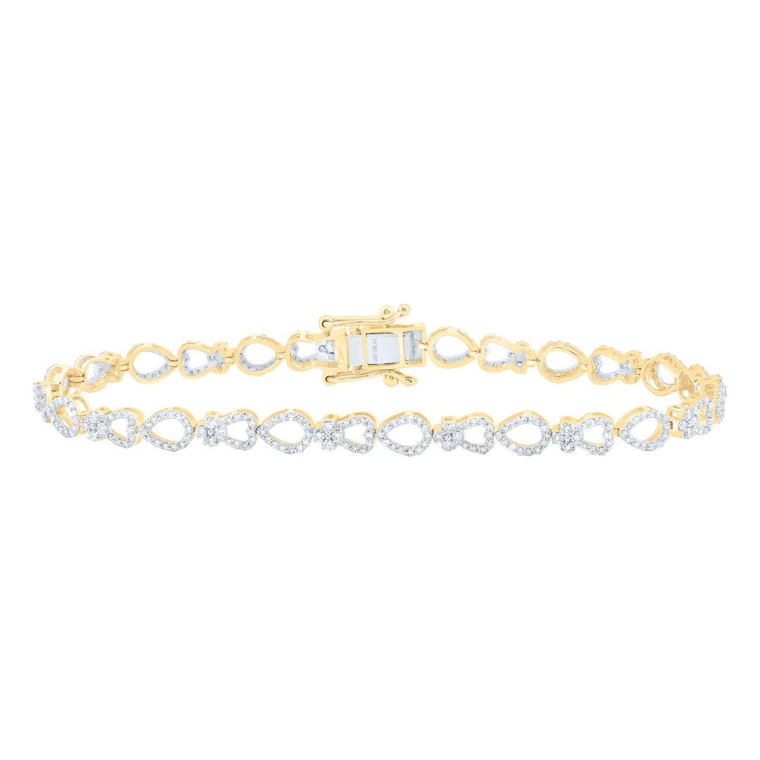 1 1/3CTW-NAT DIA NK FASHION BRACELET(7 INCH) Daisy Joyeria