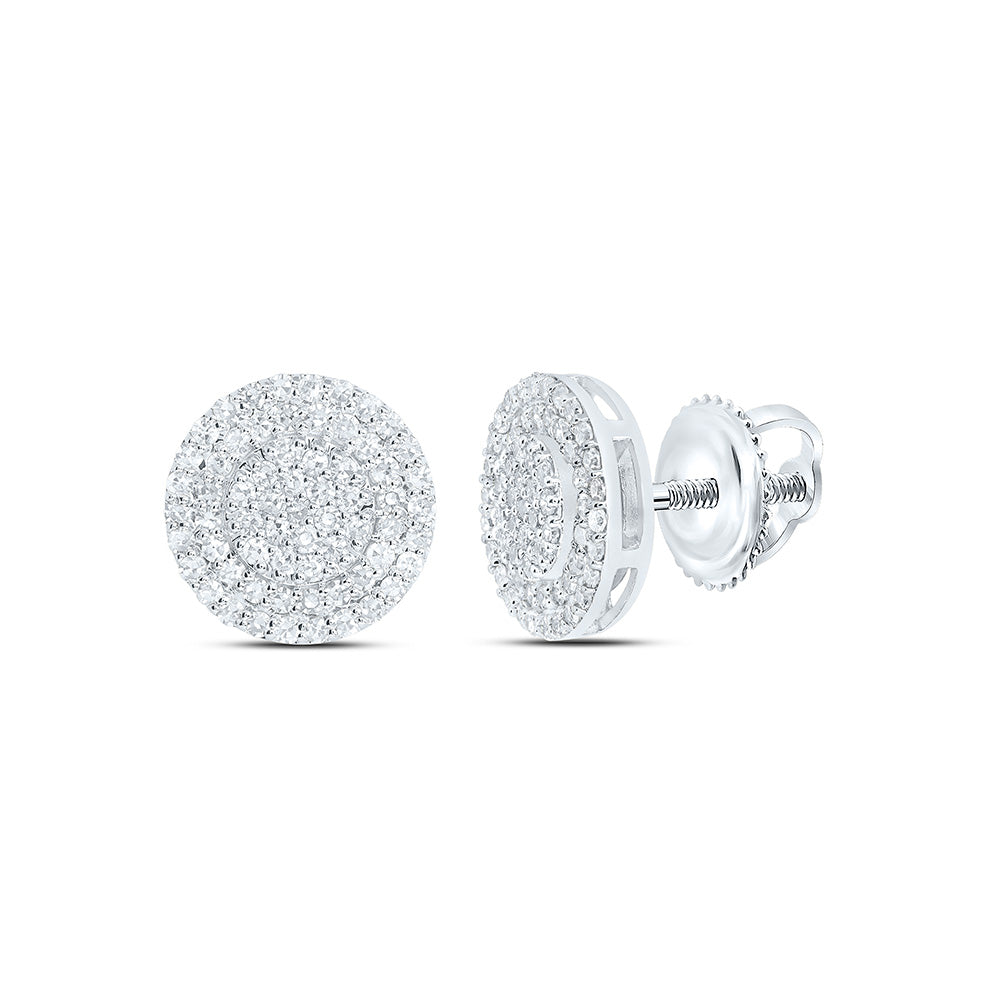 1/2CTW-NAT DIA NK FASHION ROUND EARRING Daisy Joyeria