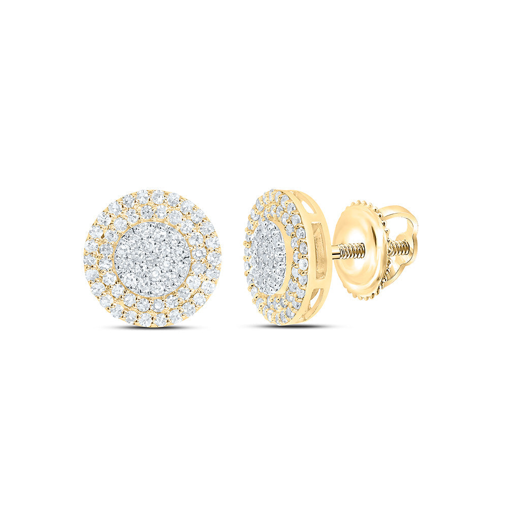 1/2CTW-NAT DIA NK FASHION ROUND EARRING Daisy Joyeria