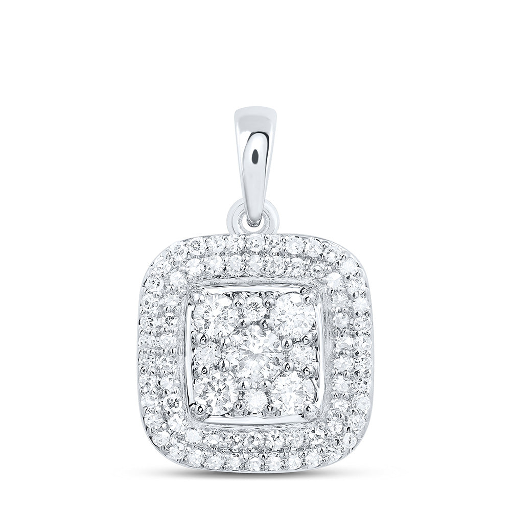 1/2CTW-NAT DIA NK FASHION CUSHION PENDANT Daisy Joyeria