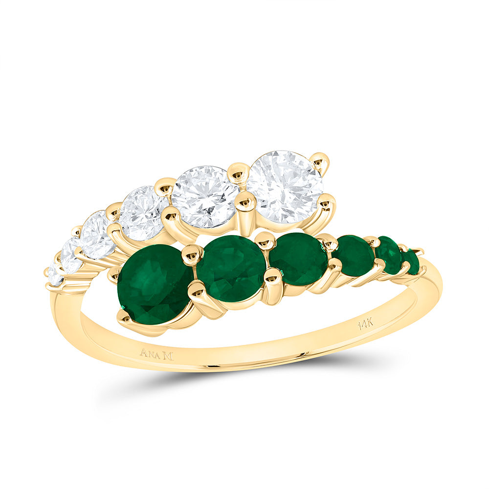 5/8CTW-NAT DIA ANA M 5/8CT-RD-EM NAT GEM RING Daisy Joyeria