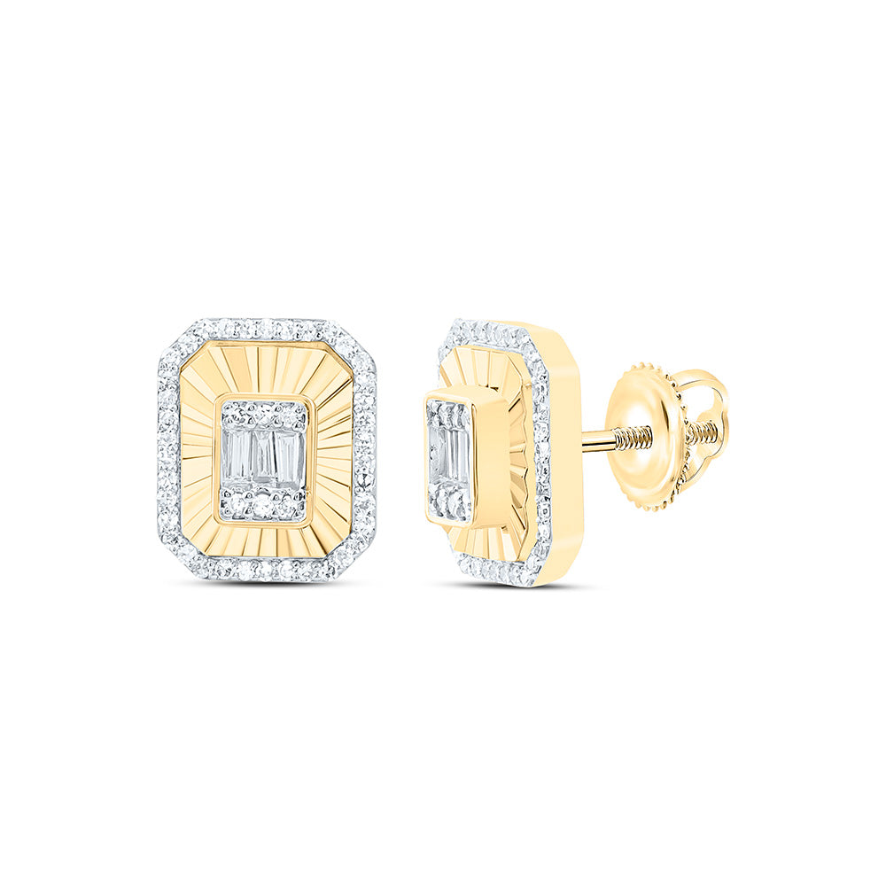 1/4CTW-NAT DIA CN FASHION EMERALD EARRING Daisy Joyeria