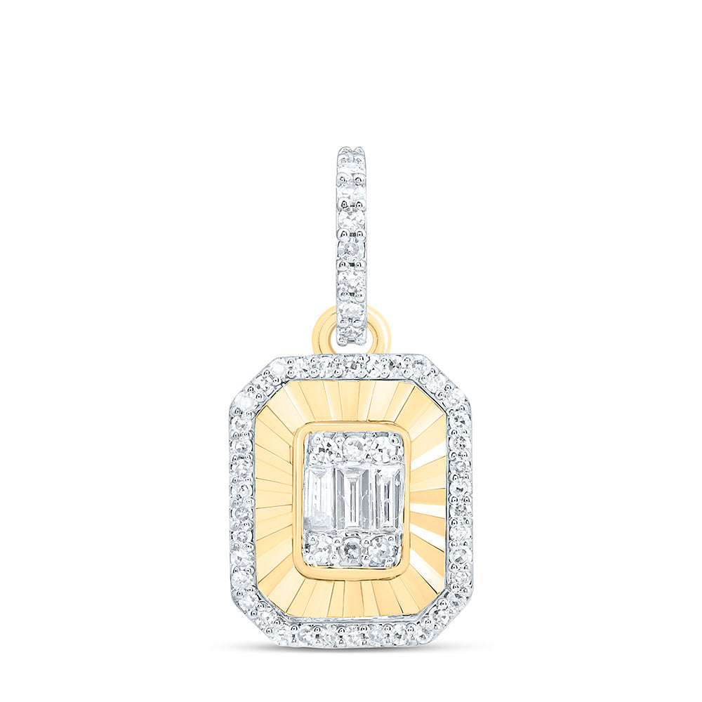 1/4CTW-NAT DIA CN FASHION EMERALD PENDANT Daisy Joyeria