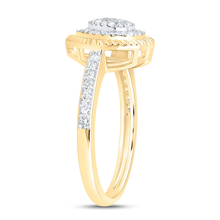 1/3CTW-NAT DIA NK FASHION HEART RING Daisy Joyeria