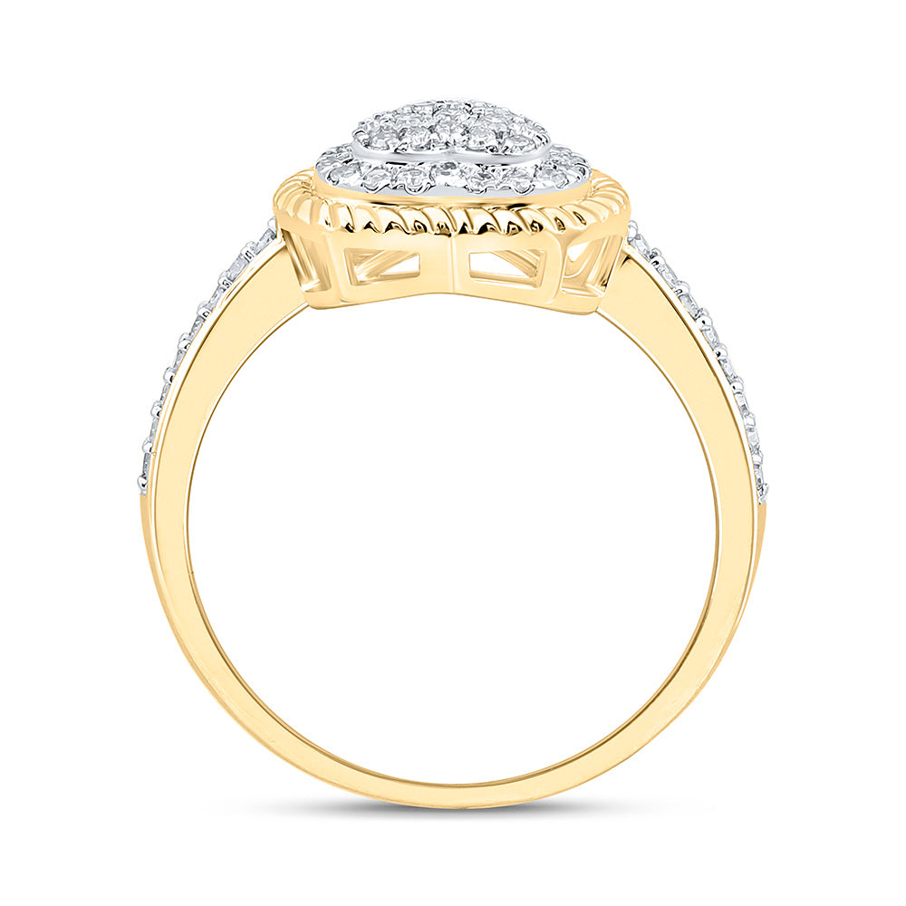 1/3CTW-NAT DIA NK FASHION HEART RING Daisy Joyeria