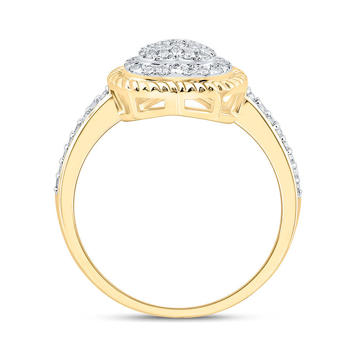 1/3CTW-NAT DIA NK FASHION HEART RING Daisy Joyeria