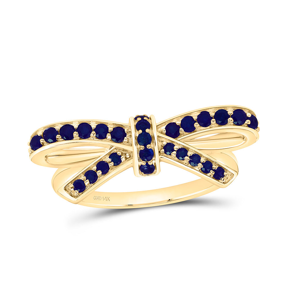 1/2CTW-RD-BS NAT GEM BOW RING Daisy Joyeria