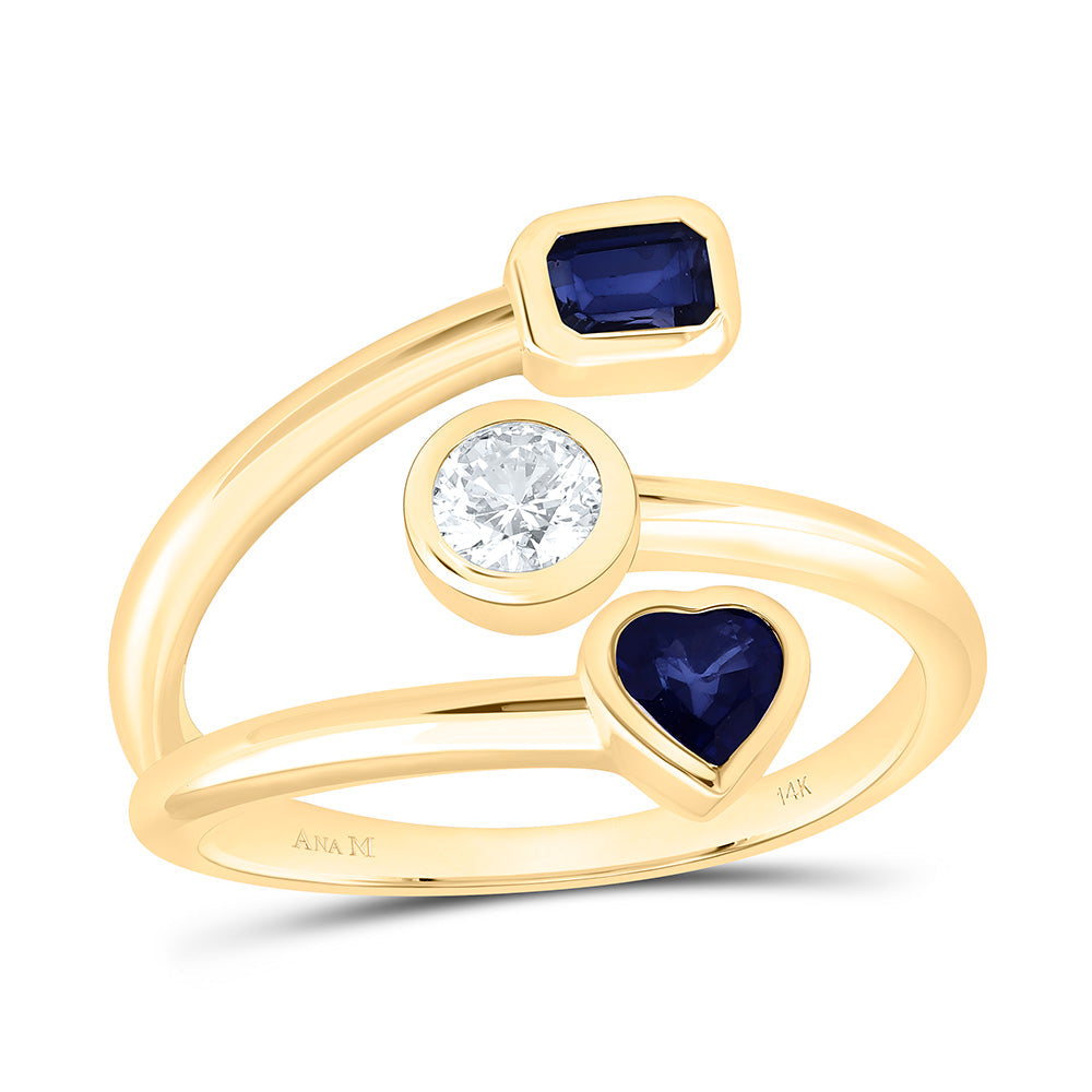 1/4CT-CRD NAT DIA ANA M 1/3CT-HT-BS, 1/4CT-EM-BS NAT GEM RING Daisy Joyeria