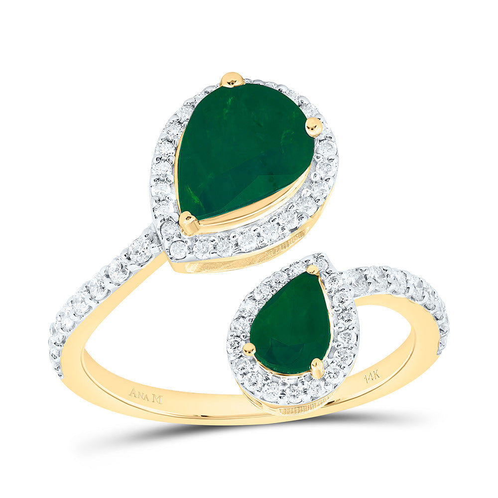 3/8CTW-NAT DIA ANA M 6X4MM, 8.5X6.5MM PS-EM NAT GEM FASHION RING Daisy Joyeria