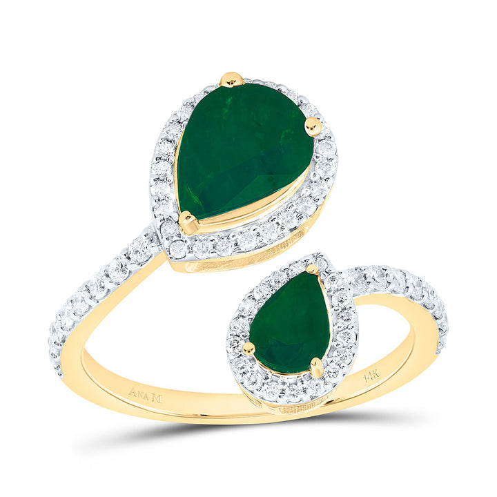 3/8CTW-NAT DIA ANA M 6X4MM, 8.5X6.5MM PS-EM NAT GEM FASHION RING Daisy Joyeria