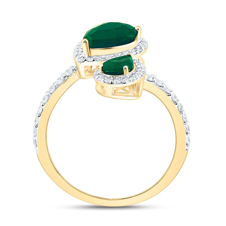 3/8CTW-NAT DIA ANA M 6X4MM, 8.5X6.5MM PS-EM NAT GEM FASHION RING Daisy Joyeria