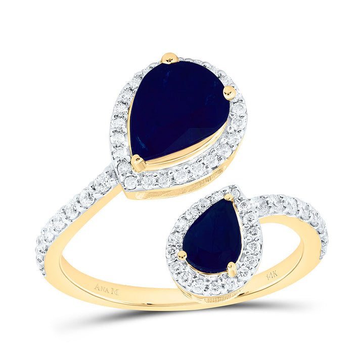 3/8CTW-NAT DIA ANA M 6X4MM, 8.5X6.5MM PS-BS NAT GEM FASHION RING Daisy Joyeria