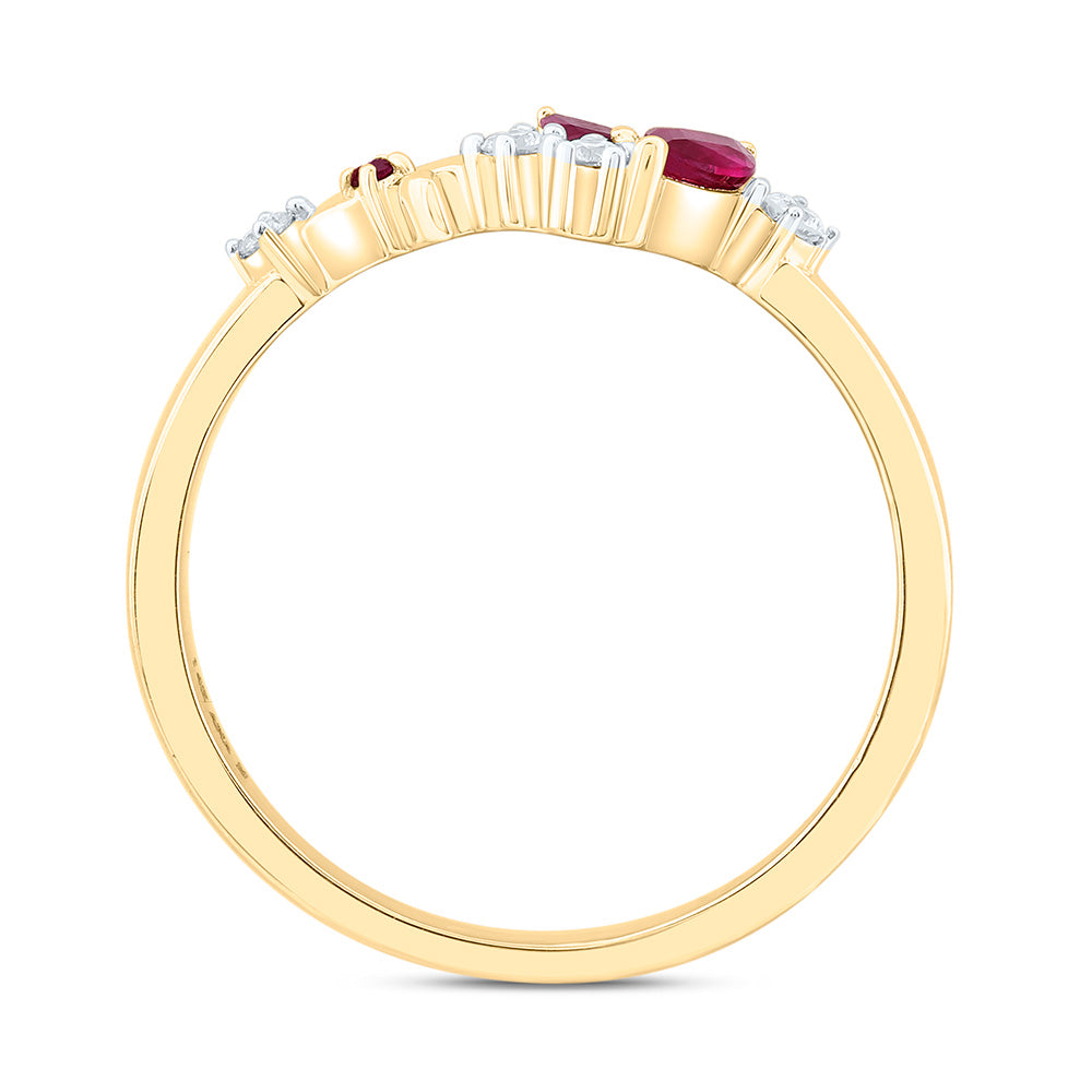 1/12CTW-NAT DIA ANA M 1.20MM-RD-RU, 1/5CT-MQ-RU NAT GEM BUTTERFLY RING Daisy Joyeria