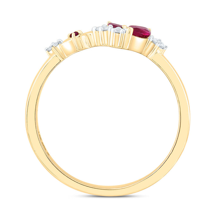 1/12CTW-NAT DIA ANA M 1.20MM-RD-RU, 1/5CT-MQ-RU NAT GEM BUTTERFLY RING Daisy Joyeria