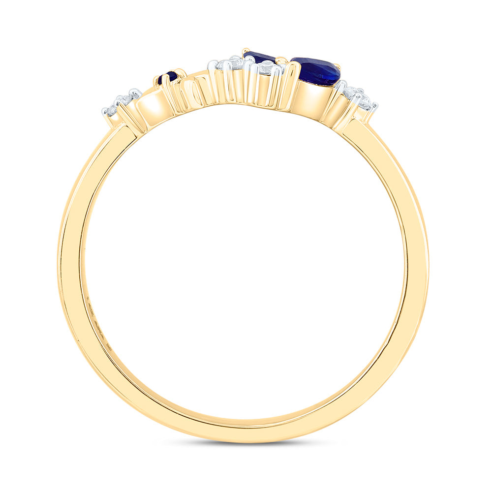 1/12CTW-NAT DIA ANA M 1.20MM-RD-BS, 1/5CT-MQ-BS NAT GEM BUTTERFLY RING Daisy Joyeria