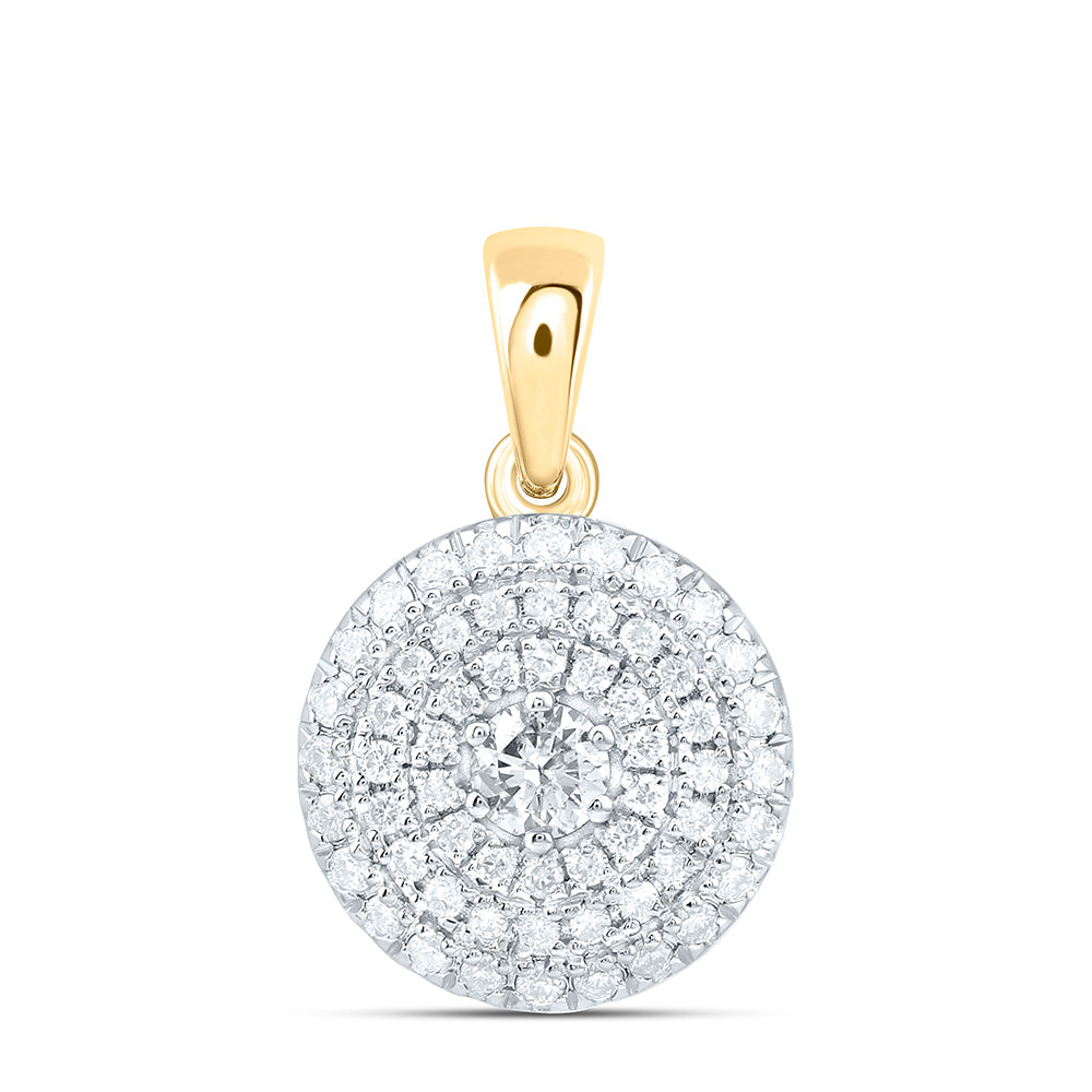 1/3CTW-NAT DIA CN FASHION ROUND PENDANT Daisy Joyeria