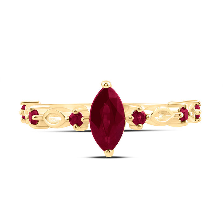 1/5CT-RD-RU, 8X4MM-MQ-RU, NAT GEM MARQUISE RING Daisy Joyeria