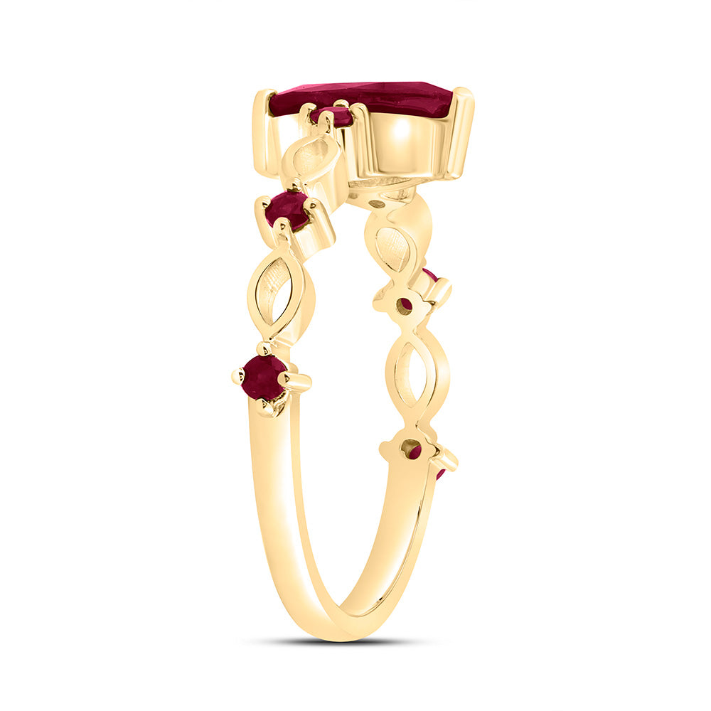 1/5CT-RD-RU, 8X4MM-MQ-RU, NAT GEM MARQUISE RING Daisy Joyeria