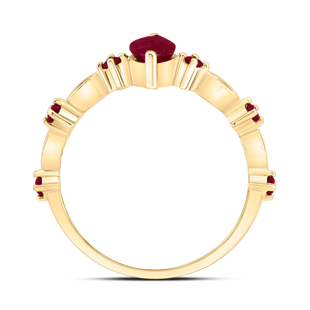 1/5CT-RD-RU, 8X4MM-MQ-RU, NAT GEM MARQUISE RING Daisy Joyeria