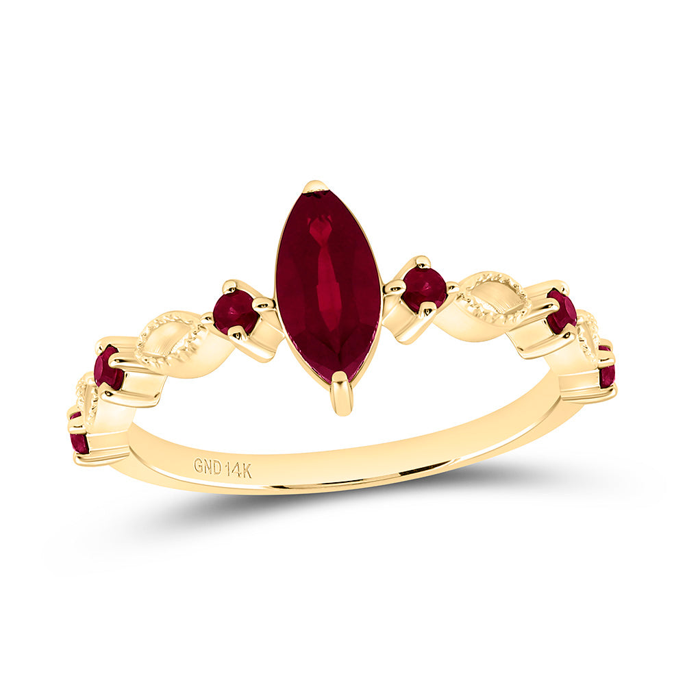 1/5CT-RD-RU, 8X4MM-MQ-RU, NAT GEM MARQUISE RING Daisy Joyeria