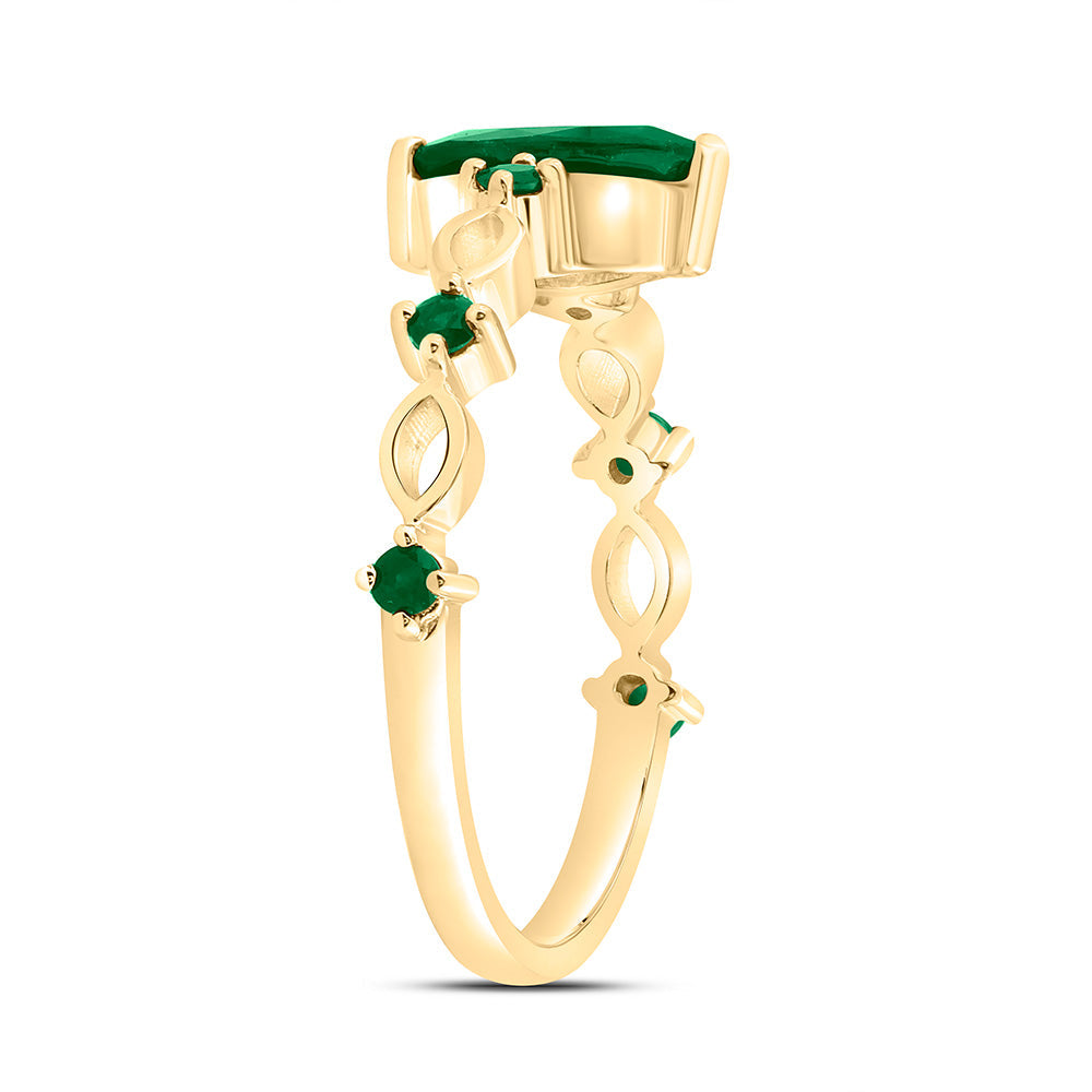 1/8CT-RD-EM, 8X4MM-MQ-EM, NAT GEM MARQUISE RING Daisy Joyeria