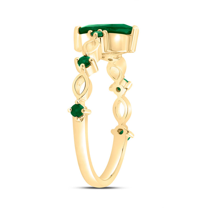 1/8CT-RD-EM, 8X4MM-MQ-EM, NAT GEM MARQUISE RING Daisy Joyeria