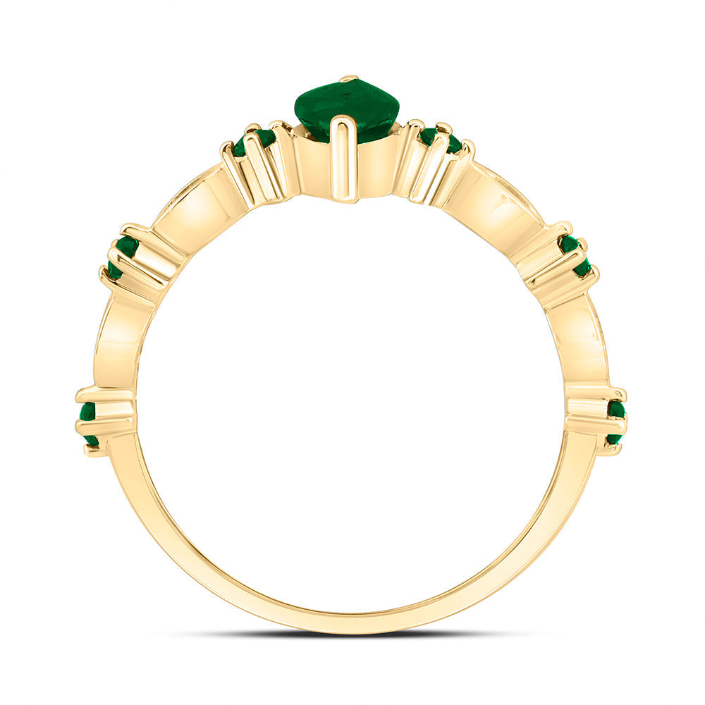 1/8CT-RD-EM, 8X4MM-MQ-EM, NAT GEM MARQUISE RING Daisy Joyeria