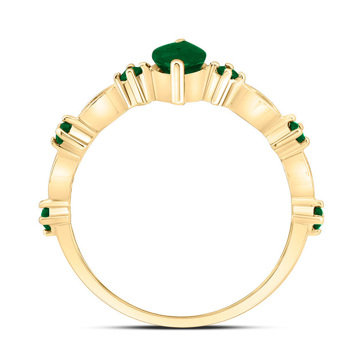 1/8CT-RD-EM, 8X4MM-MQ-EM, NAT GEM MARQUISE RING Daisy Joyeria