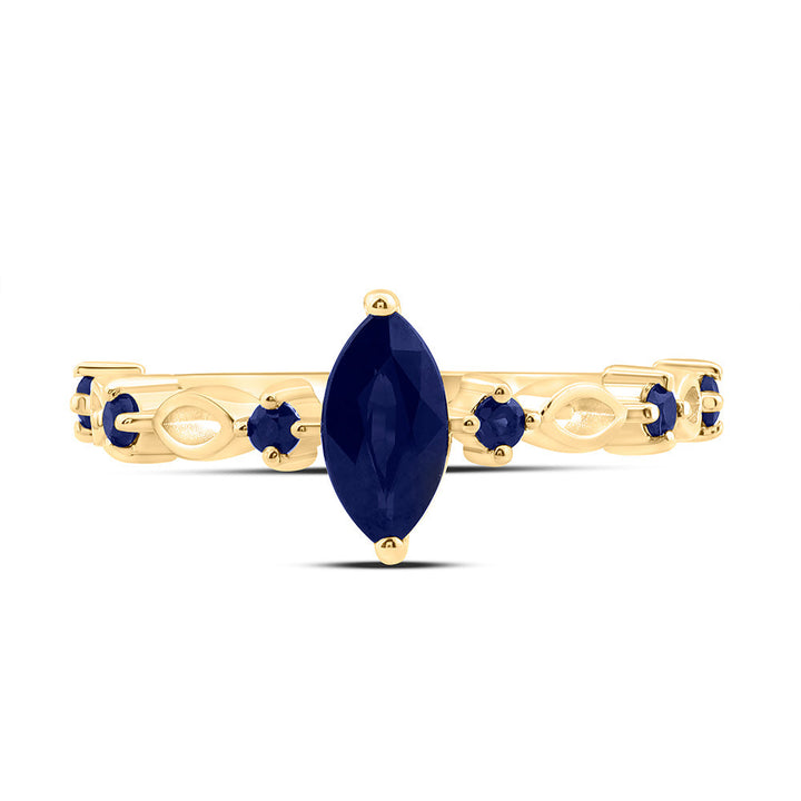 1/4CT-RD-BS, 8X4MM-MQ-BS, NAT GEM MARQUISE RING Daisy Joyeria