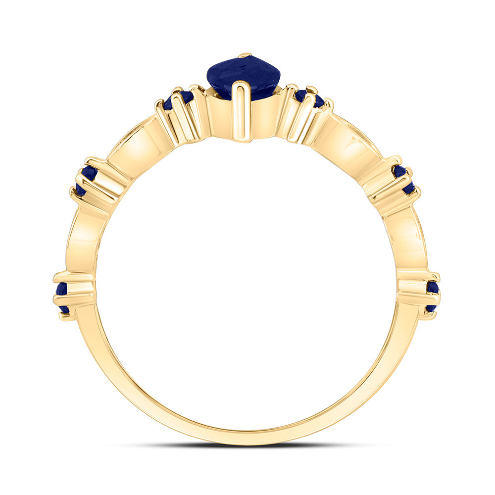 1/4CT-RD-BS, 8X4MM-MQ-BS, NAT GEM MARQUISE RING Daisy Joyeria