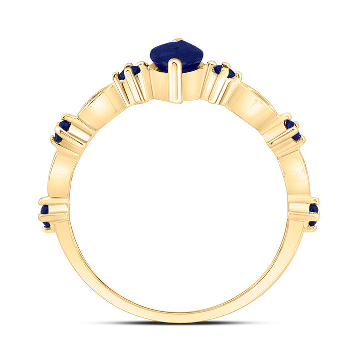 1/4CT-RD-BS, 8X4MM-MQ-BS, NAT GEM MARQUISE RING Daisy Joyeria