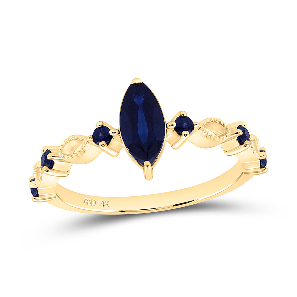 1/4CT-RD-BS, 8X4MM-MQ-BS, NAT GEM MARQUISE RING Daisy Joyeria