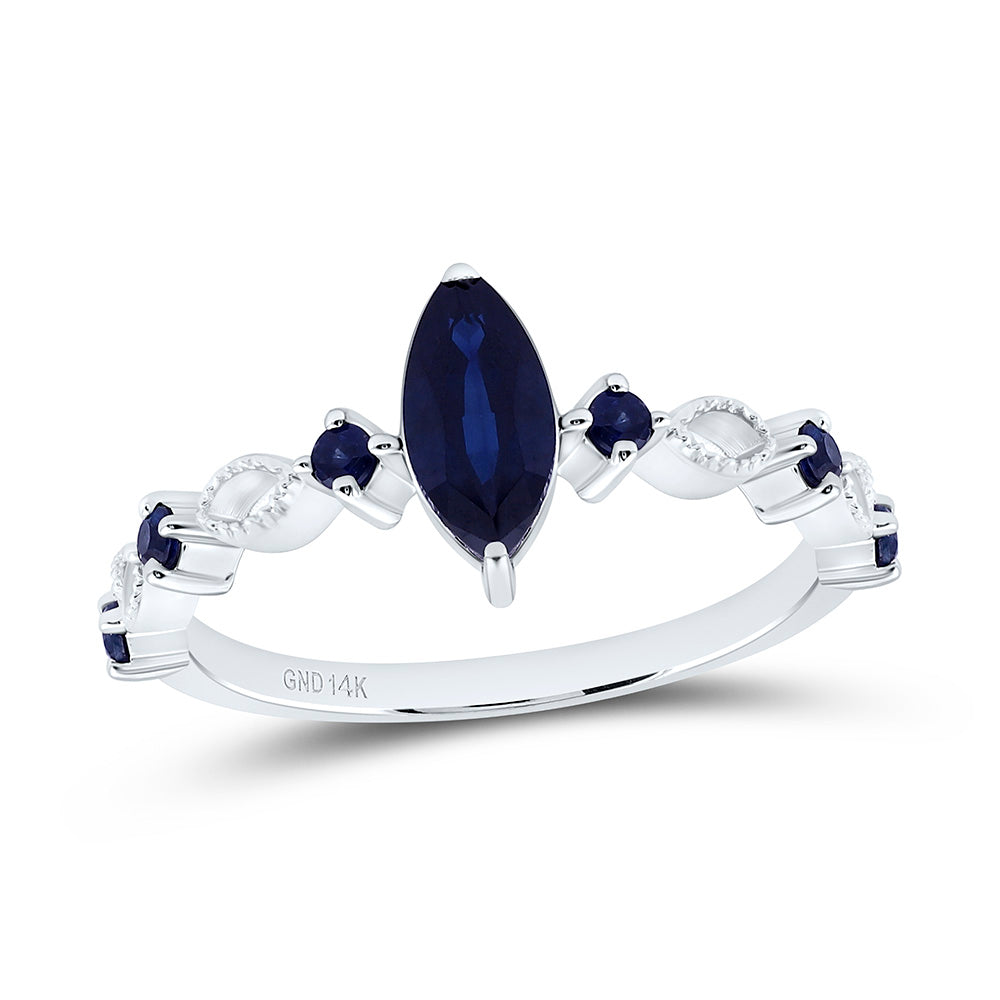 1/4CT-RD-BS, 8X4MM-MQ-BS, NAT GEM MARQUISE RING Daisy Joyeria