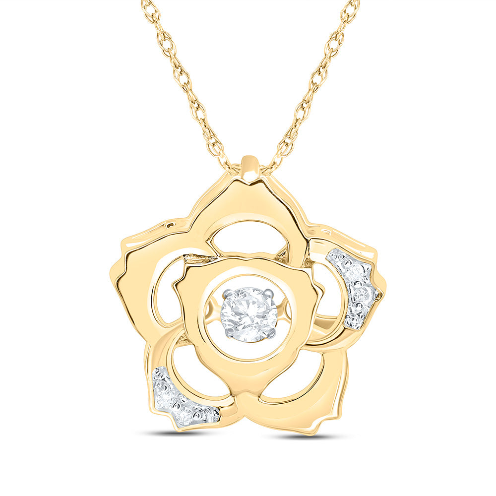 1/12CTW-NAT DIA CN TWINKLE FASHION FLOWER PENDANT Daisy Joyeria