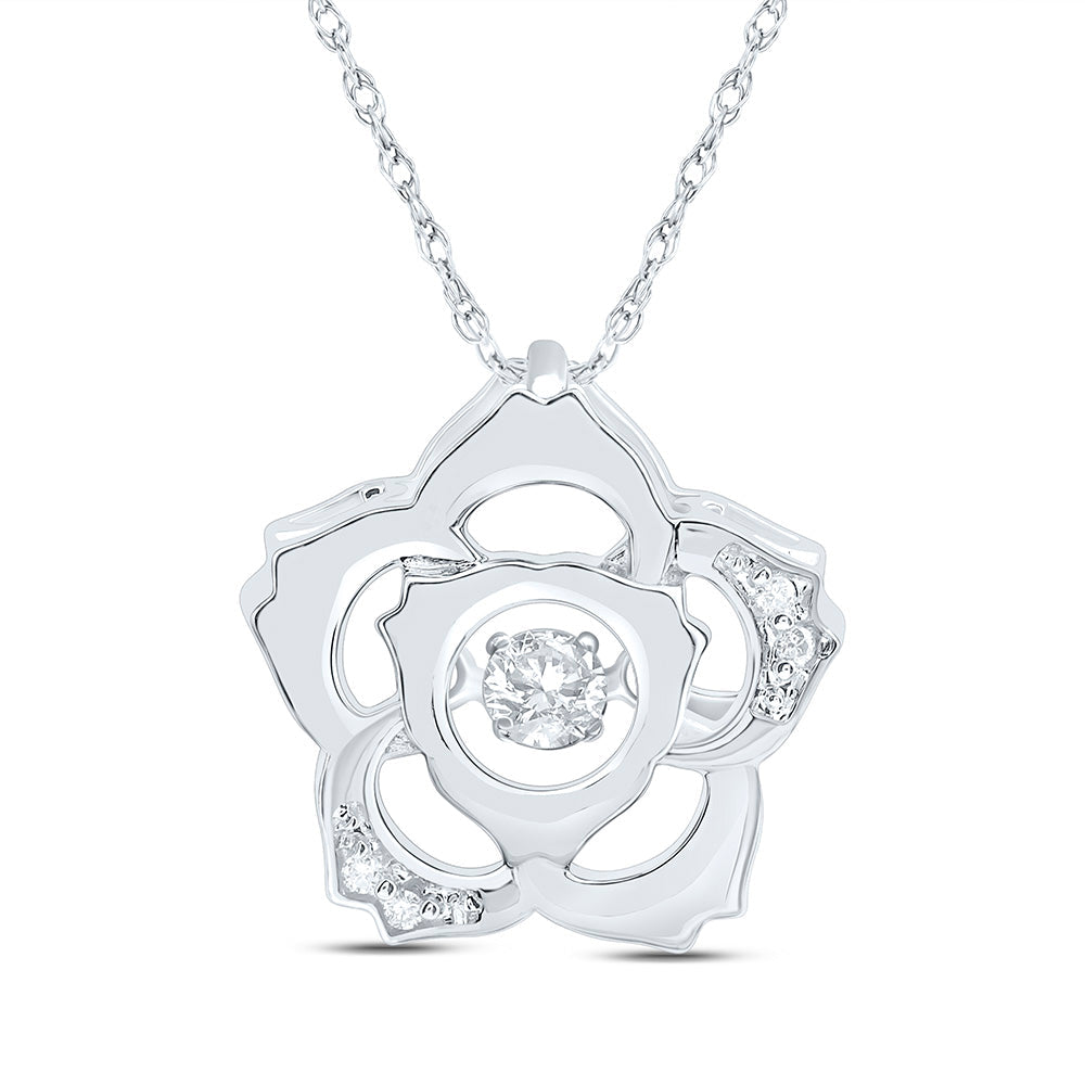 1/12CTW-NAT DIA CN TWINKLE FASHION FLOWER PENDANT Daisy Joyeria