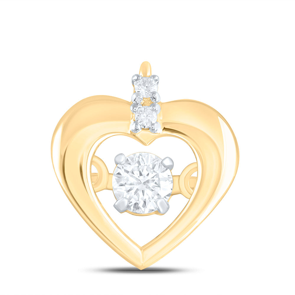 1/10CTW-NAT DIA CN TWINKLE FASHION HEART PENDANT Daisy Joyeria