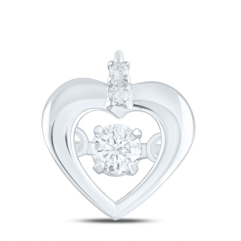 1/10CTW-NAT DIA CN TWINKLE FASHION HEART PENDANT Daisy Joyeria
