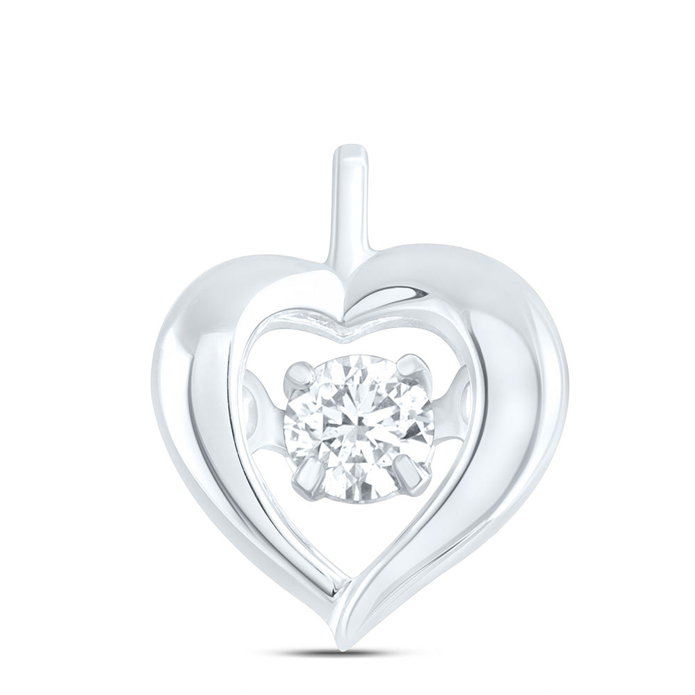 1/12CTW-NAT DIA CN TWINKLE FASHION HEART PENDANT Daisy Joyeria