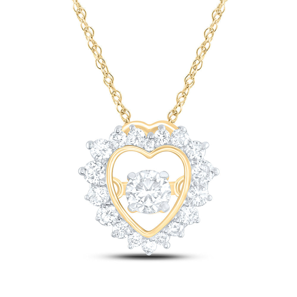 1/4CTW-NAT DIA CN TWINKLE FASHION HEART PENDANT Daisy Joyeria
