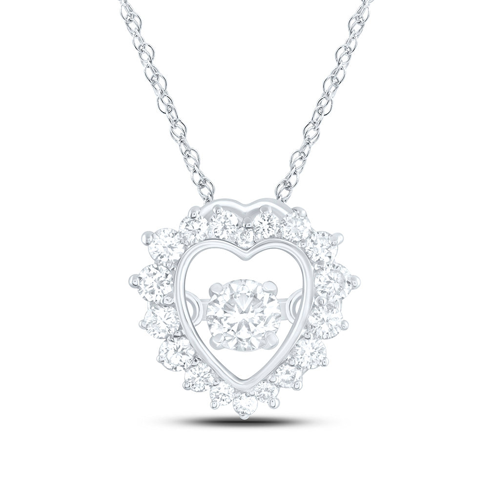 1/4CTW-NAT DIA CN TWINKLE FASHION HEART PENDANT Daisy Joyeria