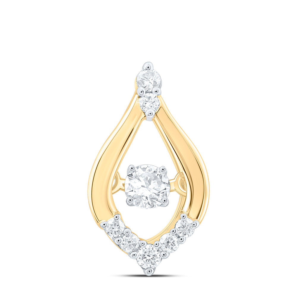 1/8CTW-NAT DIA CN TWINKLE FASHION PEAR PENDANT Daisy Joyeria