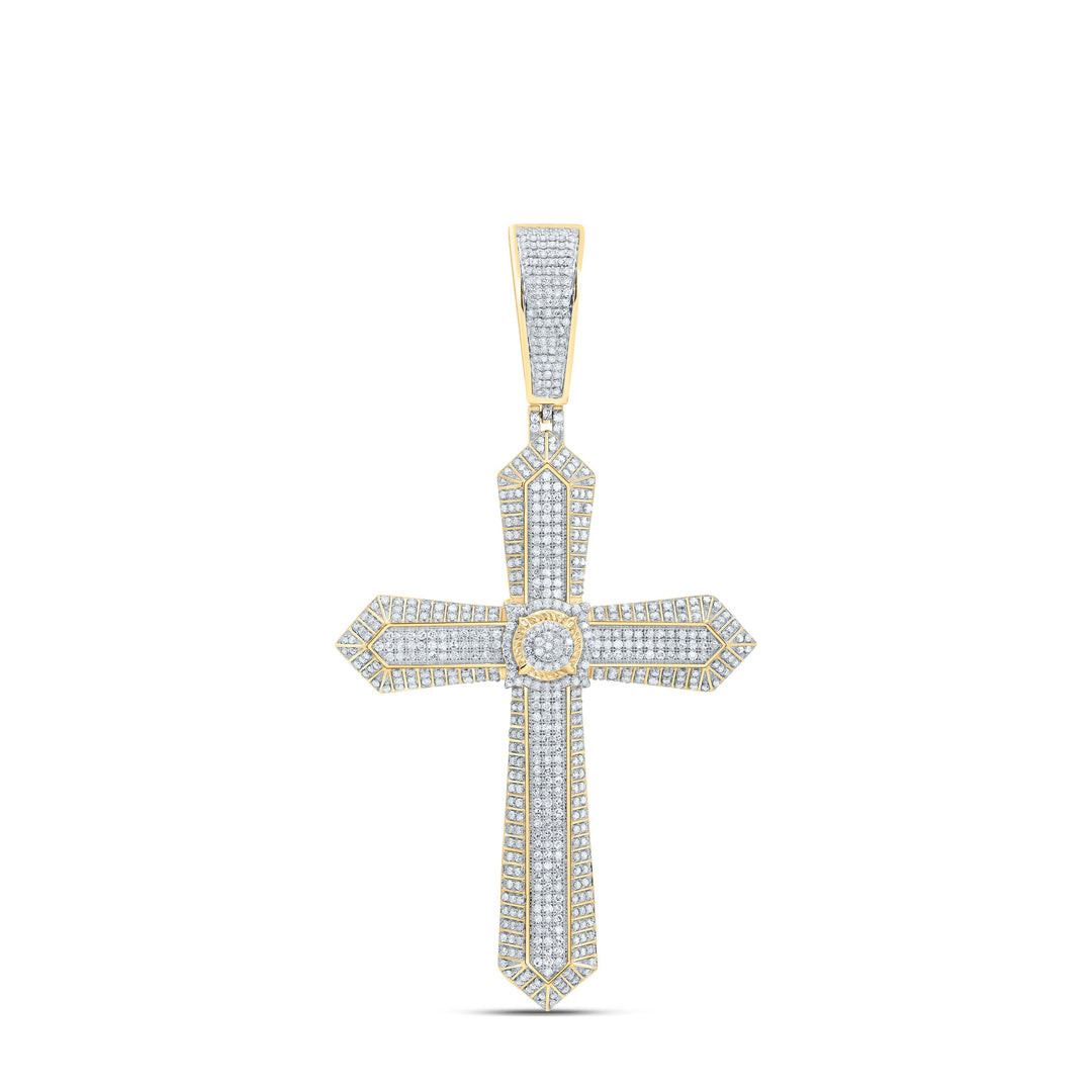 2 CTW-NAT DIA NK CROSS MEN'S CHARM Daisy Joyeria