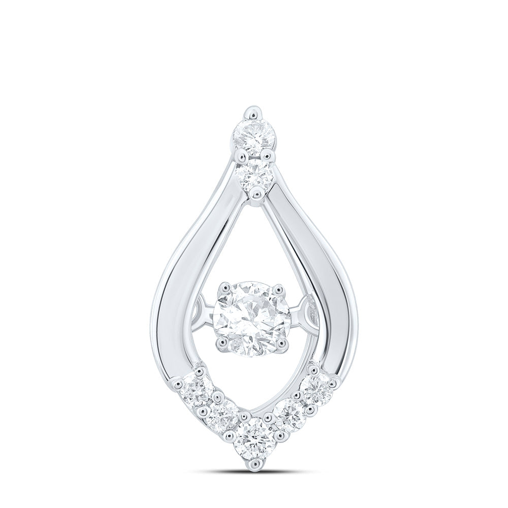 1/8CTW-NAT DIA CN TWINKLE FASHION PEAR PENDANT Daisy Joyeria