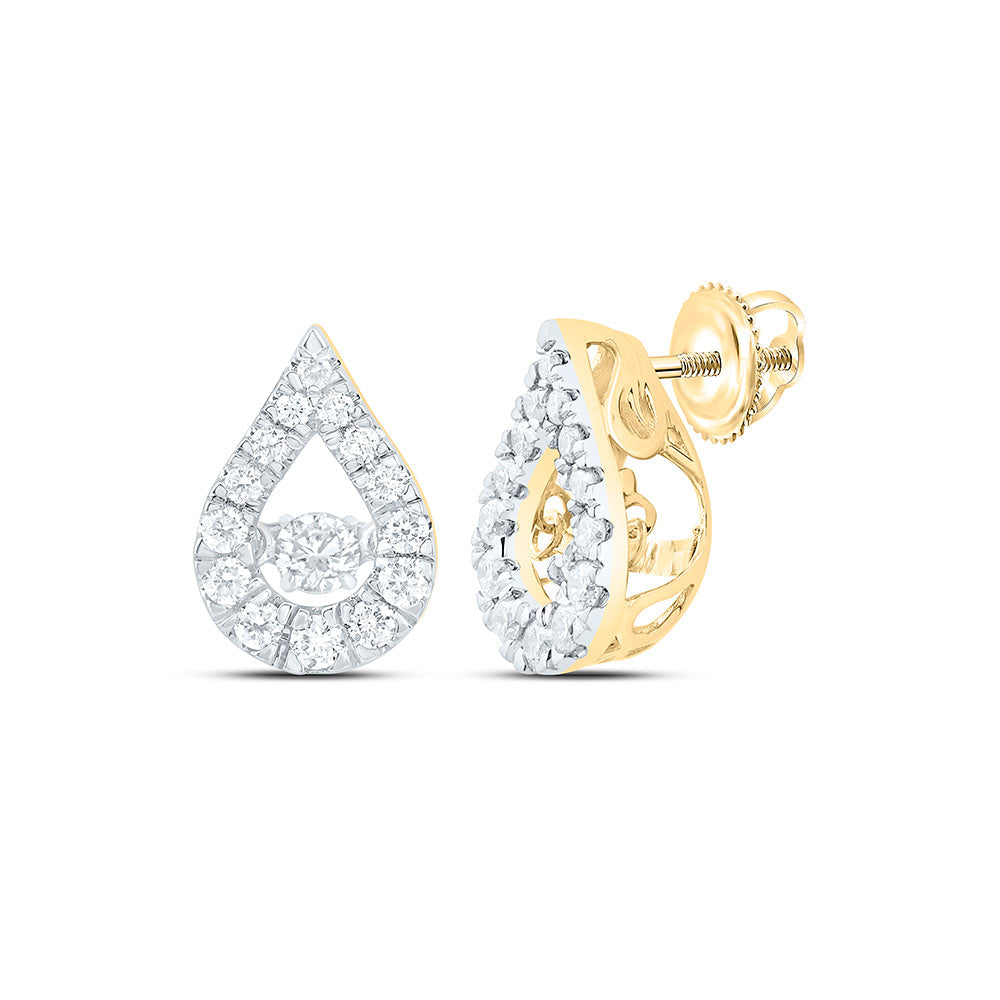 1/2CTW-NAT DIA CN TWINKLE FASHION PEAR EARRING Daisy Joyeria