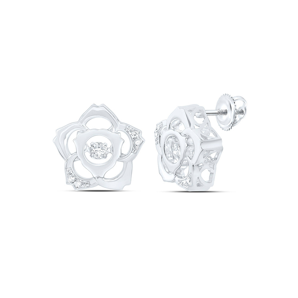 1/6CTW-NAT DIA CN TWINKLE FASHION FLOWER EARRING Daisy Joyeria