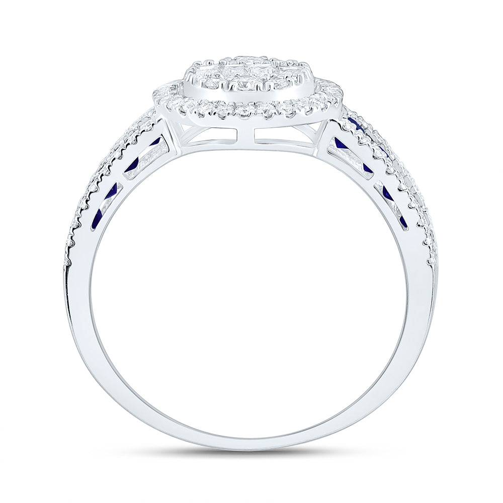 5/8CTW-NAT DIA ANA M 5/8CT-PR-BS NAT GEM ROUND RING Daisy Joyeria