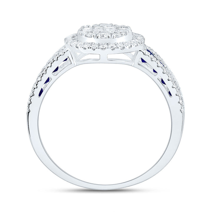5/8CTW-NAT DIA ANA M 5/8CT-PR-BS NAT GEM ROUND RING Daisy Joyeria