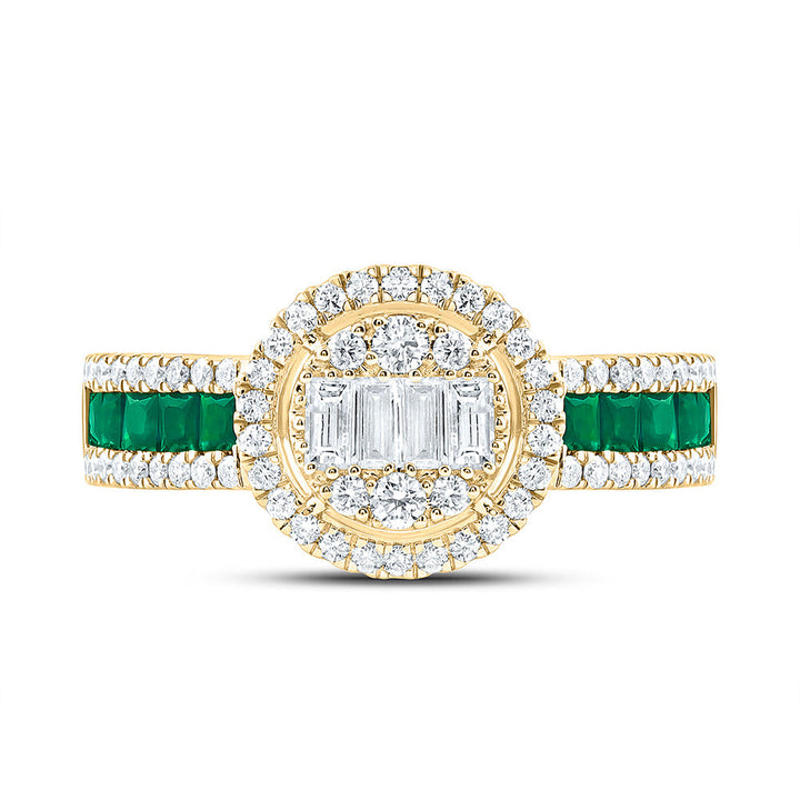 5/8CTW-NAT DIA ANA M 1/2CT-PR-EM NAT GEM ROUND RING Daisy Joyeria